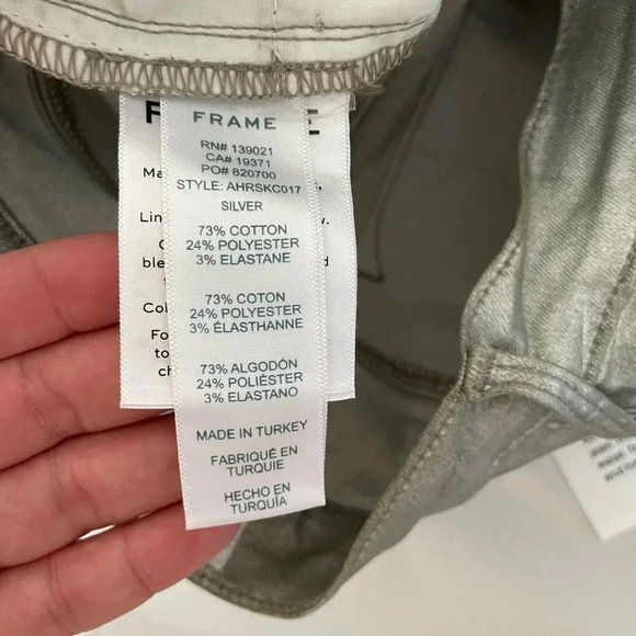 Frame Ali Highrise metallic coated denim - Picture 11 of 11